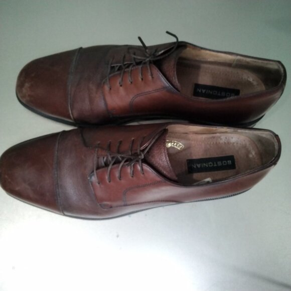Bostonian First Flex Men\'s Leather Brown Cap Toe Tie Oxford Shoes GUC Size 11 main image 4